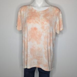 ✨3/$15 American Eagle White Peach Tie Dye T Shirt S